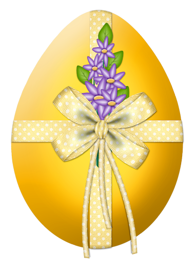 This png image - Easter Yellow Egg with Flower Decor PNG Clipart Picture, is available for free download