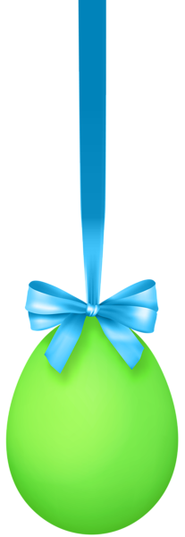 This png image - Green Hanging Easter Egg with Bow Transparent Clip Art Image, is available for free download