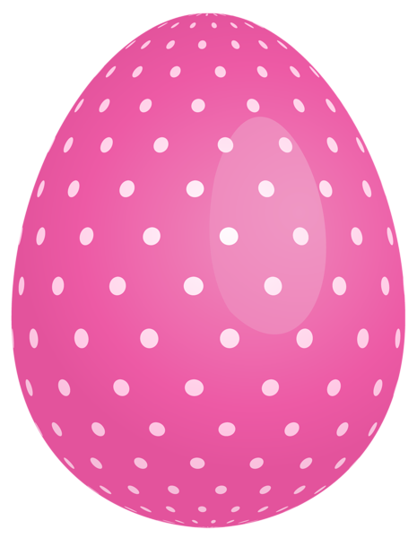Pink Dotted Easter Egg PNG Clipart