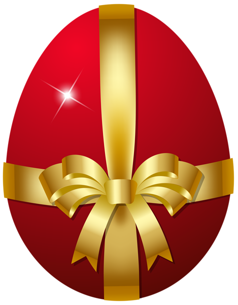 This png image - Red Easter Egg with Bow PNG Clip Art Image, is available for free download