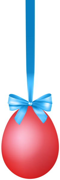 This png image - Red Hanging Easter Egg with Bow Transparent Clip Art Image, is available for free download