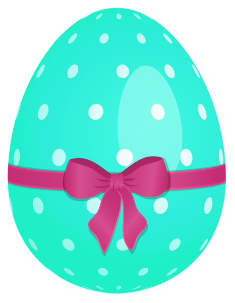 This png image - Sky Blue Easter Egg with Green Bow PNG Clipart, is available for free download