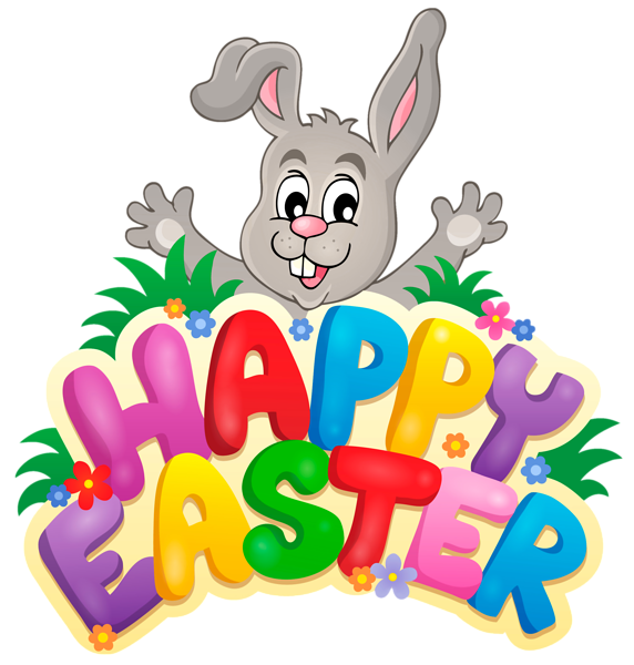 This png image - Transparent Happy Easter with Bunny PNG Clipart Picture, is available for free download