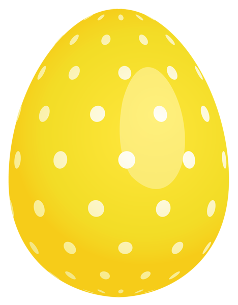 This png image - Yellow Dotted Easter Egg PNG Clipart, is available for free download