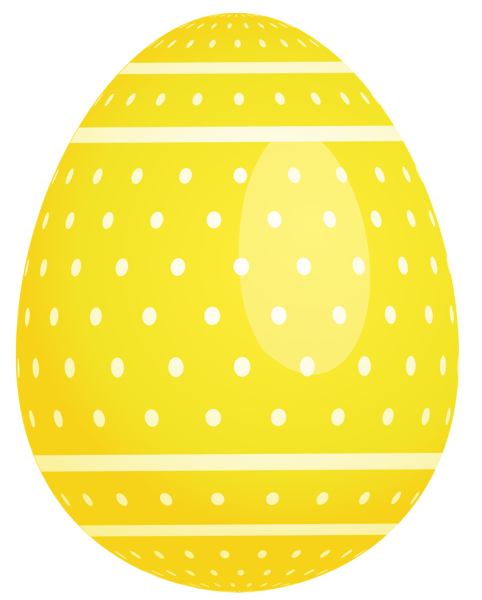 This png image - Yellow Dotted Easter Egg PNG Picture, is available for free download