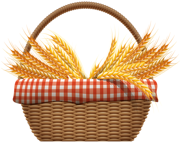 This png image - Autumn Basket with Wheat PNG Clip Art Image, is available for free download