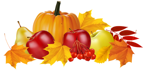 Autumn Pumpkin and Fruits PNG Clipart Image | Gallery ...