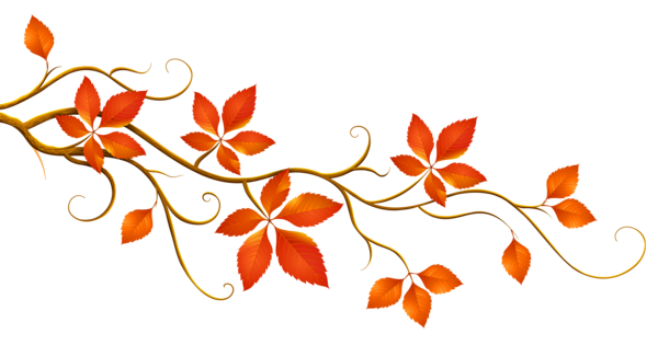 This png image - Decorative Branch with Autumn Leaves PNG Clipart, is available for free download