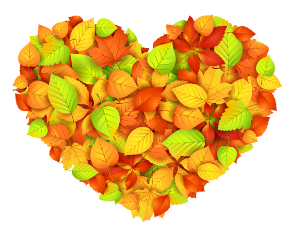 Heart of Autumn Leaves Decor Transparent Picture | Gallery ...