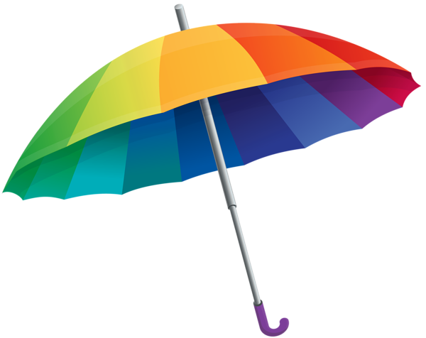 This png image - Rainbow Umbrella PNG Clipart Image, is available for free download