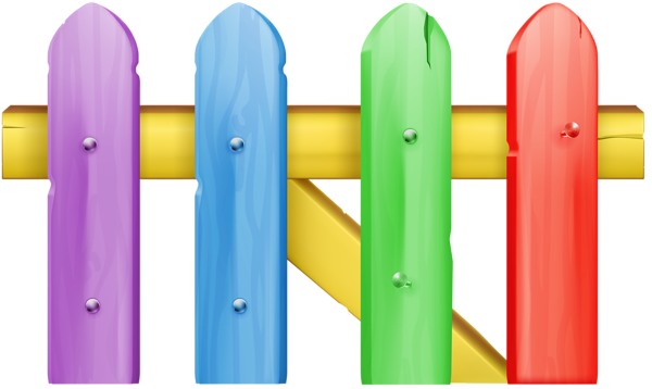 This png image - Colorful Fence Transparent Clip Art Image, is available for free download