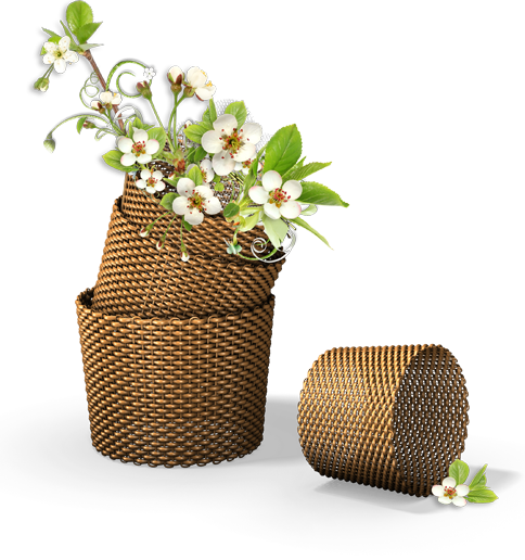 This png image - Small Flowers in the Basket Clipart, is available for free download