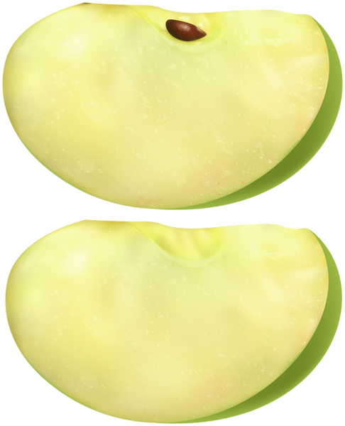 This png image - Green Apple Slices PNG Clipart, is available for free download