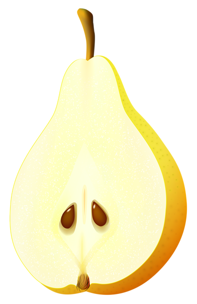 This png image - Half Pear PNG Vector Clipart Image, is available for free download