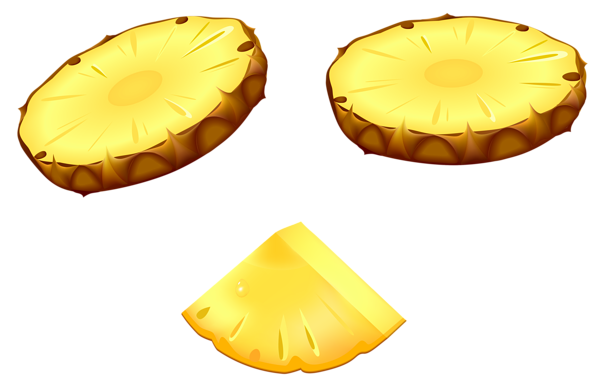 This png image - Pineapple Slices PNG Vector Clipart Image, is available for free download