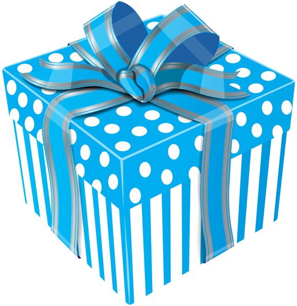 This png image - Cute Blue Gift Box Transparent PNG Clip Art Image, is available for free download