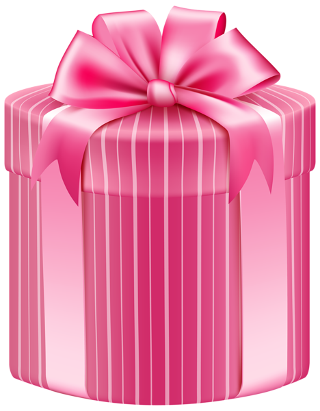 This png image - Pink Striped Gift Box PNG Clipart Image, is available for free download