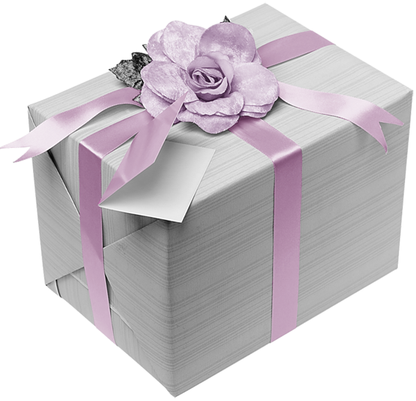 This png image - Silver Present with Pink Bow Clipart, is available for free download