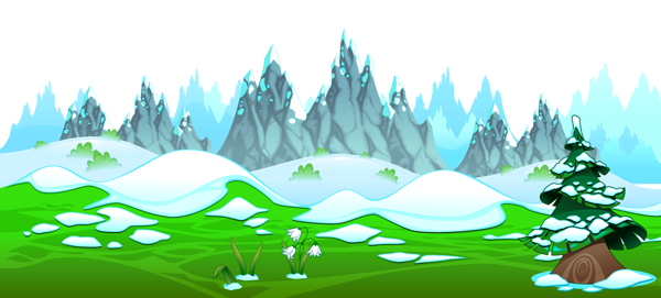 This png image - Early Spring with Icy Mountains Ground PNG Clipart, is available for free download