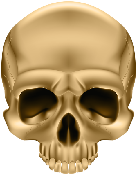 This png image - Golden Skull PNG Clip Art Image, is available for free download