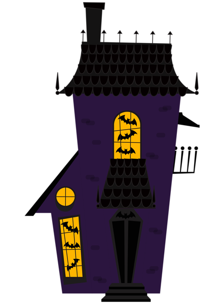 This png image - Halloween House Purple PNG Clipart, is available for free download