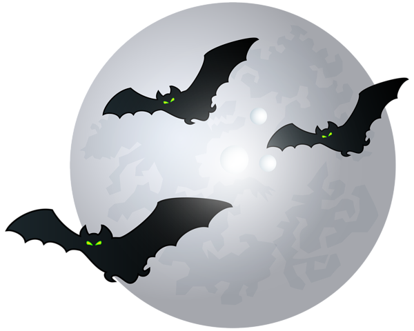 This png image - Halloween Moon with Bats PNG Clip Art Image, is available for free download