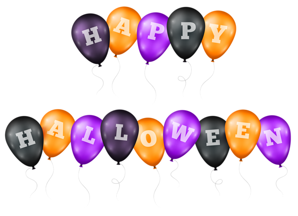 This png image - Happy Halloween Balloons Transparent PNG Clip Art Image, is available for free download