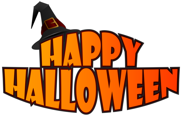 This png image - Happy Halloween with Witch Hat PNG Clipart Image, is available for free download