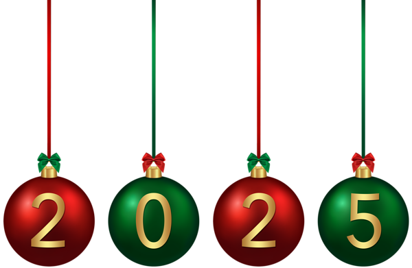 This png image - 2025 Christmas Red Green Balls PNG Image, is available for free download