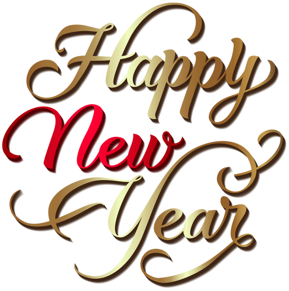 This png image - Happy New Year Text PNG Transparent Clipart, is available for free download