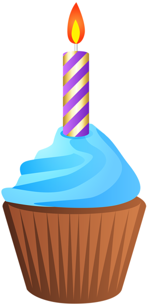This png image - Birthday Muffin with Candle Transparent PNG Clip Art Image, is available for free download