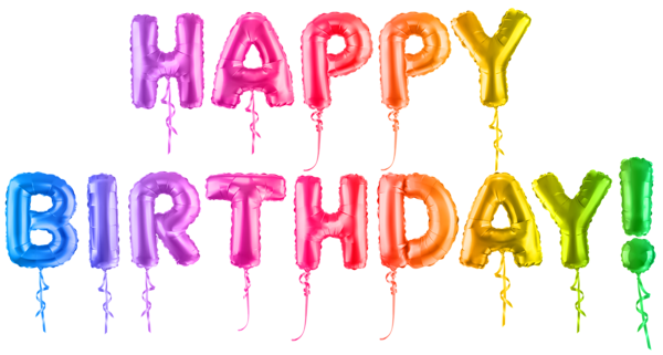 This png image - Happy Birthday Colorful Balloons Text Transparent Image, is available for free download