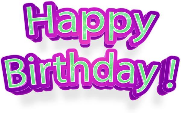 This png image - Happy Birthday Magenta Text PNG Clipart, is available for free download