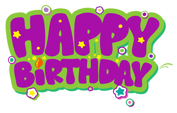 This png image - Purple and Green Happy Birthday PNG Clipart Picture, is available for free download