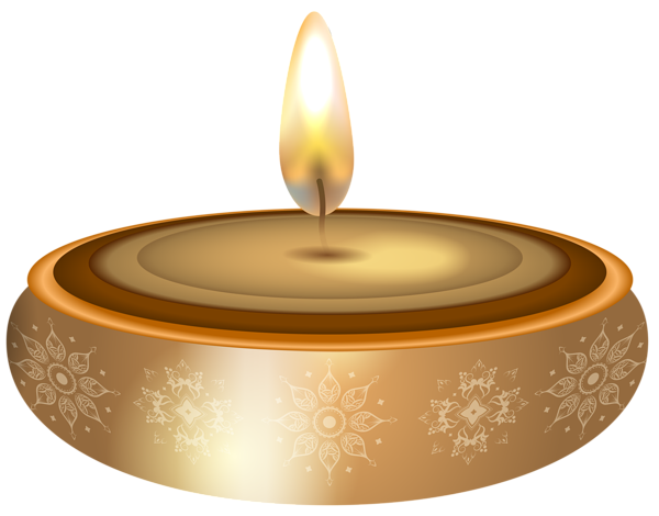 Diwali Gold Candle Transparent PNG Clip Art| High-Quality ...