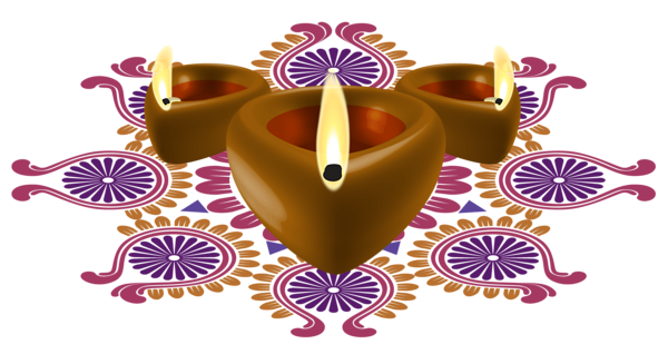 This png image - Happy Diwali Decorative Candles PNG Clipart Image, is available for free download