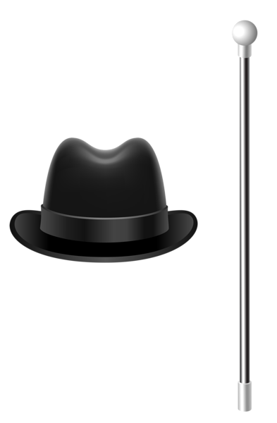 This png image - Fedora Hat with Cane PNG Clipart Picture, is available for free download