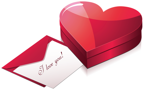 This png image - Heart Box with Letter Clipart, is available for free download