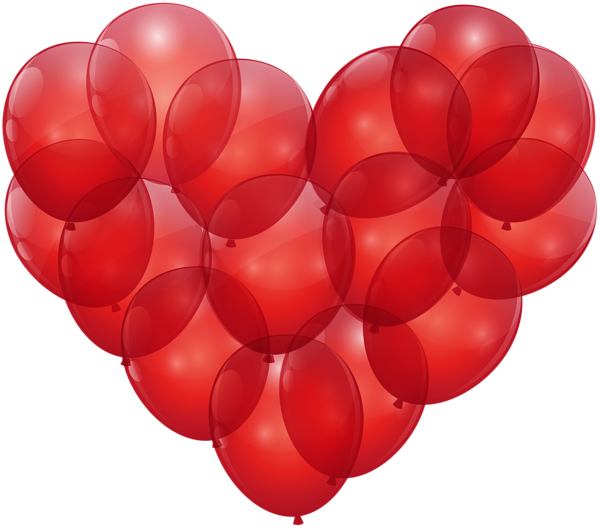 This png image - Heart of Balloons Red PNG Clipart, is available for free download