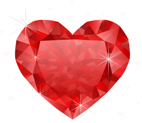 This png image - Large Transparent Diamond Red Heart PNG Clipart, is available for free download