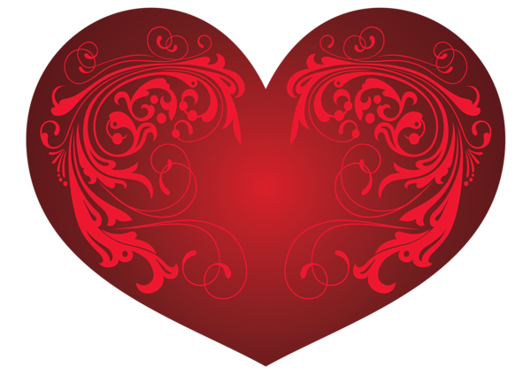 This png image - Red Heart and Ornaments PNG Clipart Picture, is available for free download