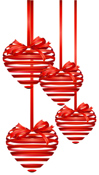 This png image - Red Hearts Ornaments PNG Clipart Picture, is available for free download