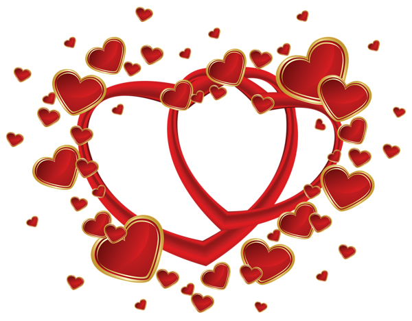 This png image - Transparent Red Hearts PNG Clipart Image, is available for free download