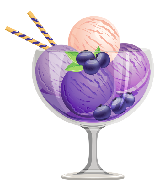 This png image - Transparent Blueberry Ice Cream Sundae Clipart, is available for free download