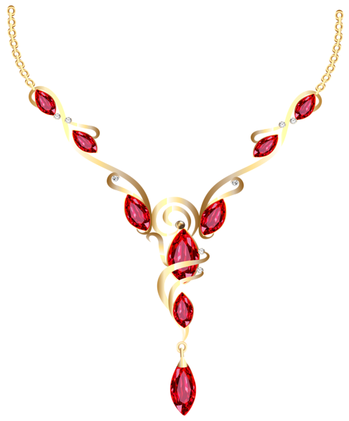 Gold Diamond Necklace PNG Clipart