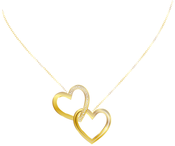 This png image - Gold Heart Necklace PNG Clip Art Image, is available for free download