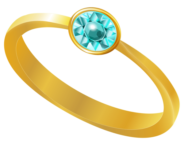 This png image - Golden Ring with Blue Diamond PNG Clipart, is available for free download