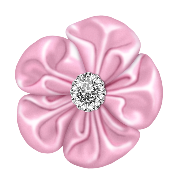 Light Pink Flower Bow with Diamond