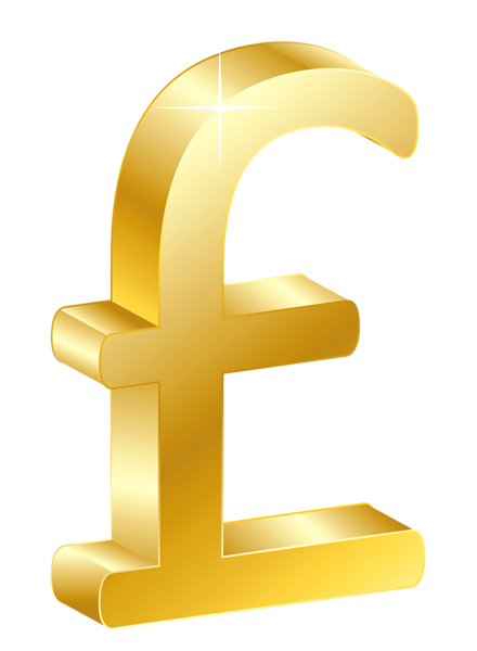 This png image - 3D Gold UK Pound PNG Clipart, is available for free download