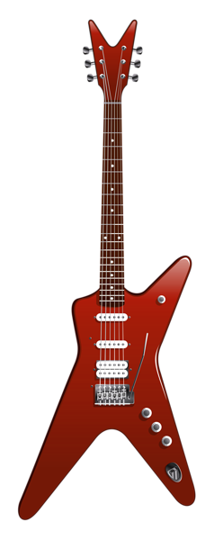 This png image - Transparent Modern Red Guitar PNG Clipart, is available for free download